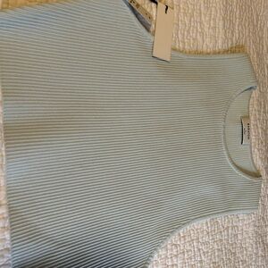 Aritzia Ribbed Knit Top in Soft mint  Sz L NWT